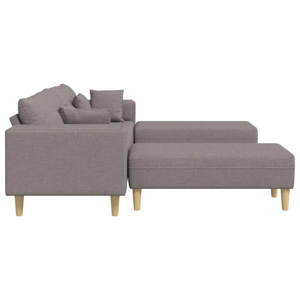 Stof Sofa Med Pude Gråbrun 208 Cm Stof - Billede 5