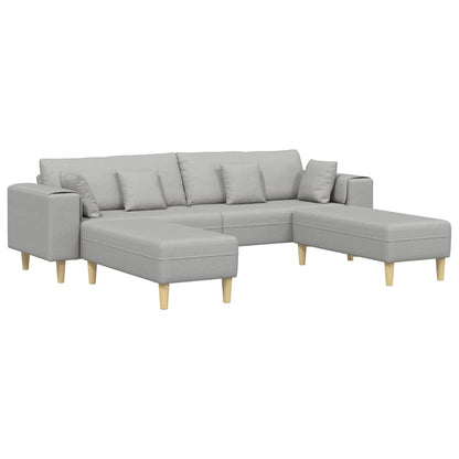 Stof Sofa Med Pude Skygrå 208 Cm Stof - Billede 2