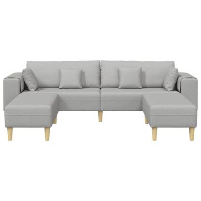 Stof Sofa Med Pude Skygrå 208 Cm Stof - Billede 4