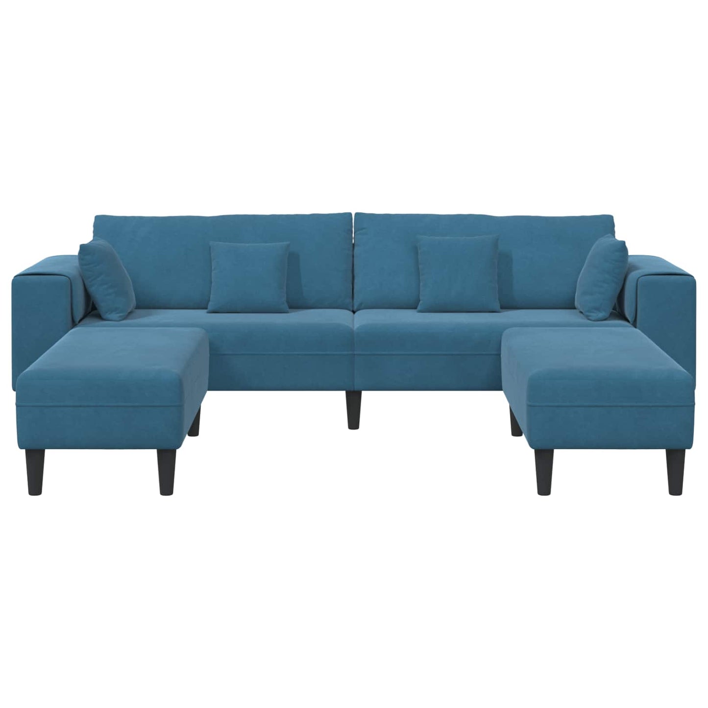 Sofa 3 Dele 250 X 188 X 76 Cm Fløjl - Billede 4