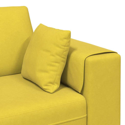 Fløjls Sofa Med Pude 3 Pcs Gul 208 Cm Fløjl - Billede 7