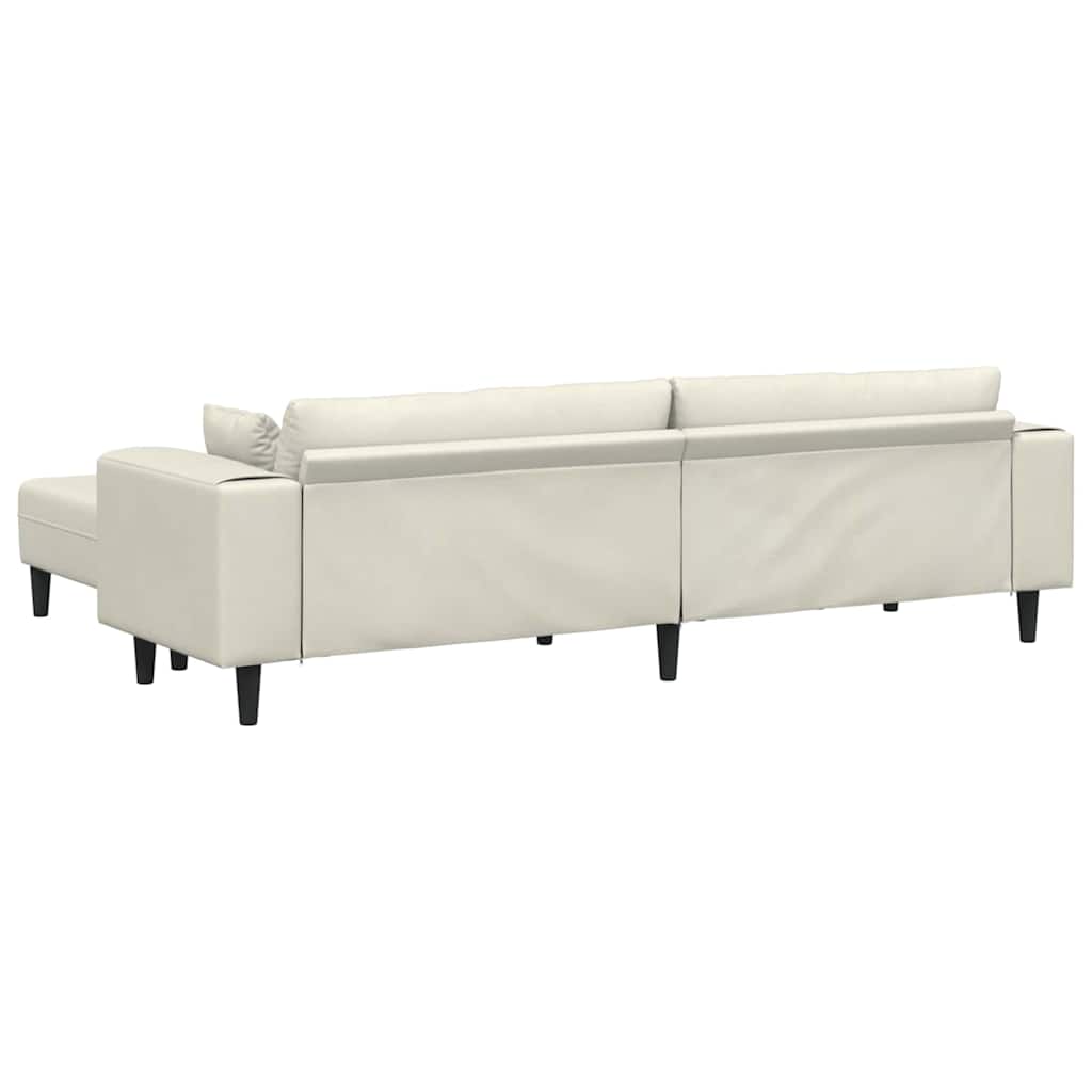 Fløjls Sofa Med Pude 3 Pcs Creme 208 Cm Fløjl - Billede 8