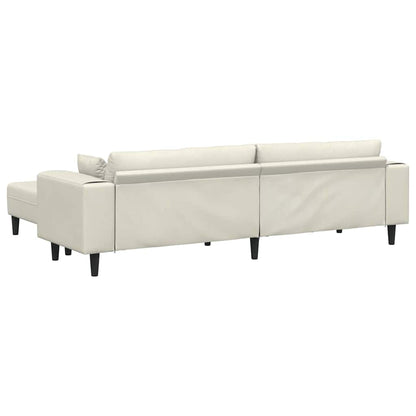 Fløjls Sofa Med Pude 3 Pcs Creme 208 Cm Fløjl - Billede 8