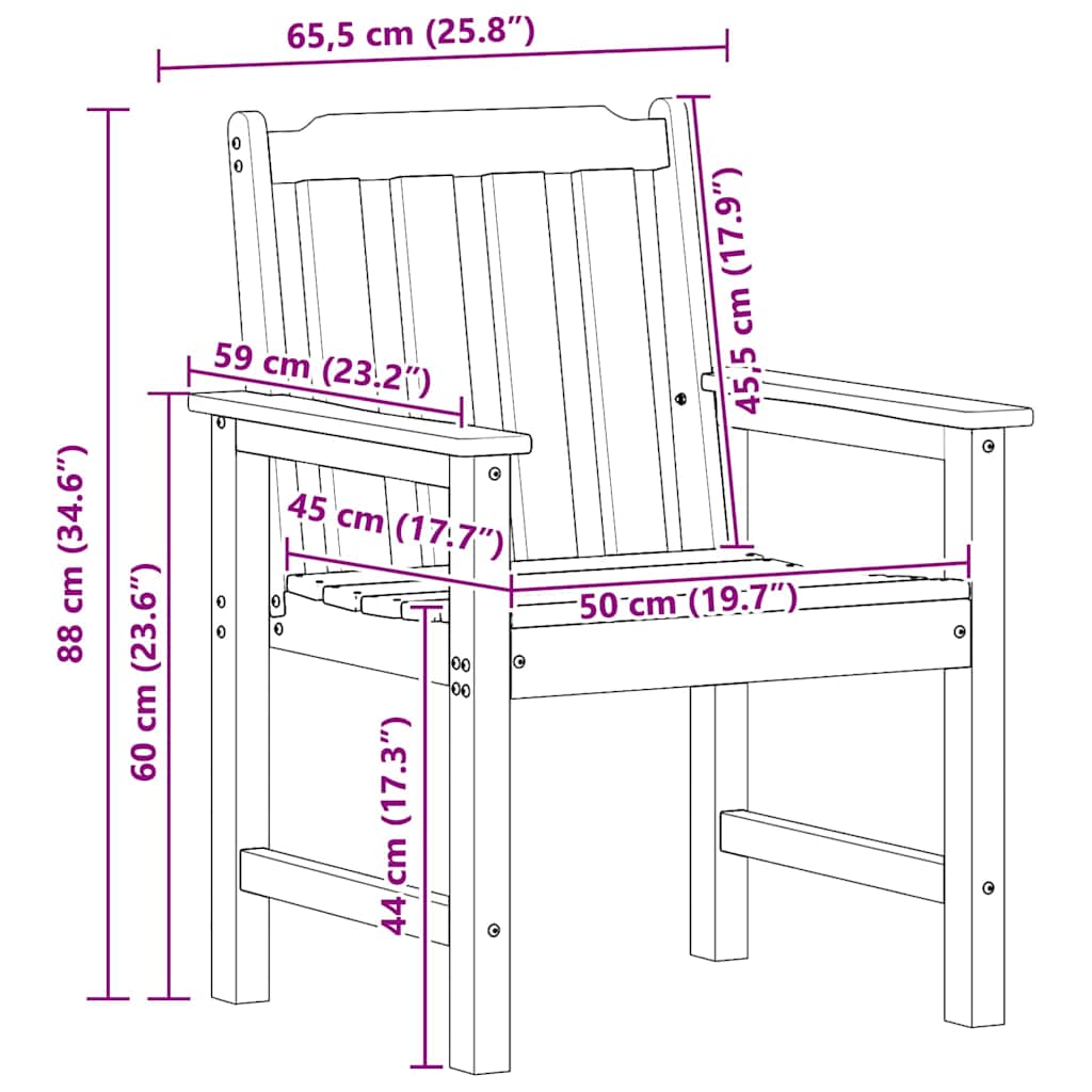 Have Stol 65,5 X 59 X 88 Cm Polyethylen - Billede 12