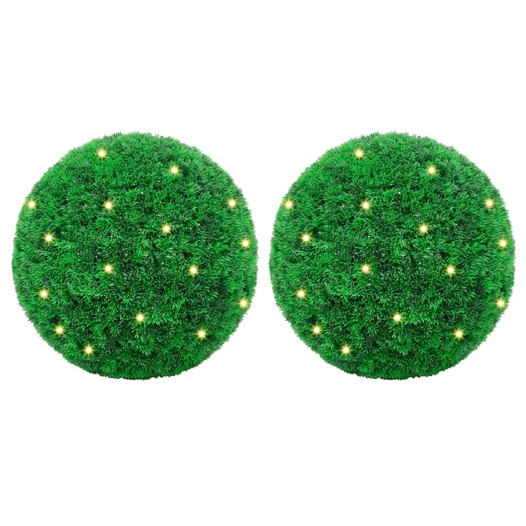 Kunstige Buksbomkugler Med Led-lys 4 Stk