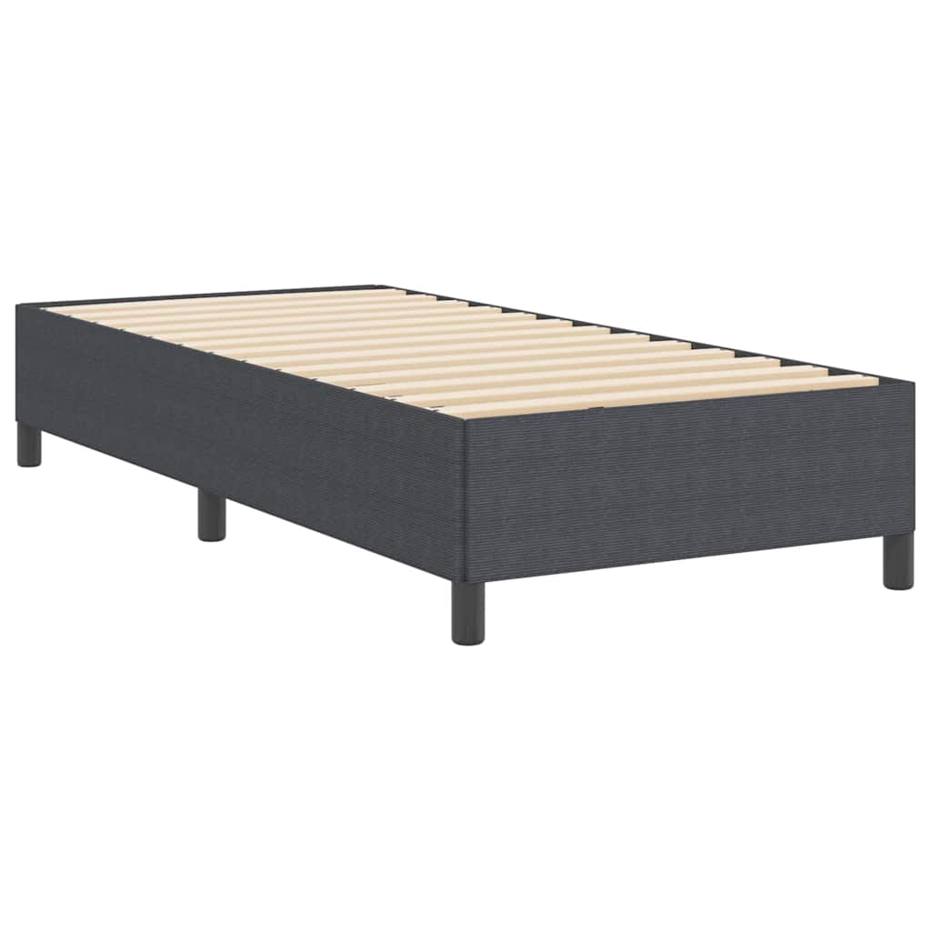 Sengestel Mørkegrå 100 X 200 Cm Corduroy Stof - Billede 7