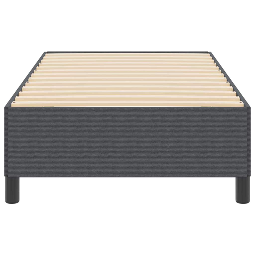 Sengestel Mørkegrå 100 X 200 Cm Corduroy Stof - Billede 5