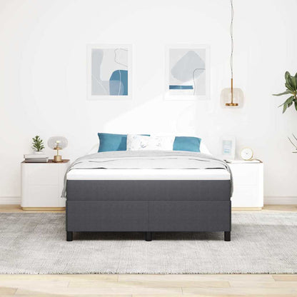 Sengestel Mørkegrå 140 X 200 Cm Corduroy Stof - Billede 4