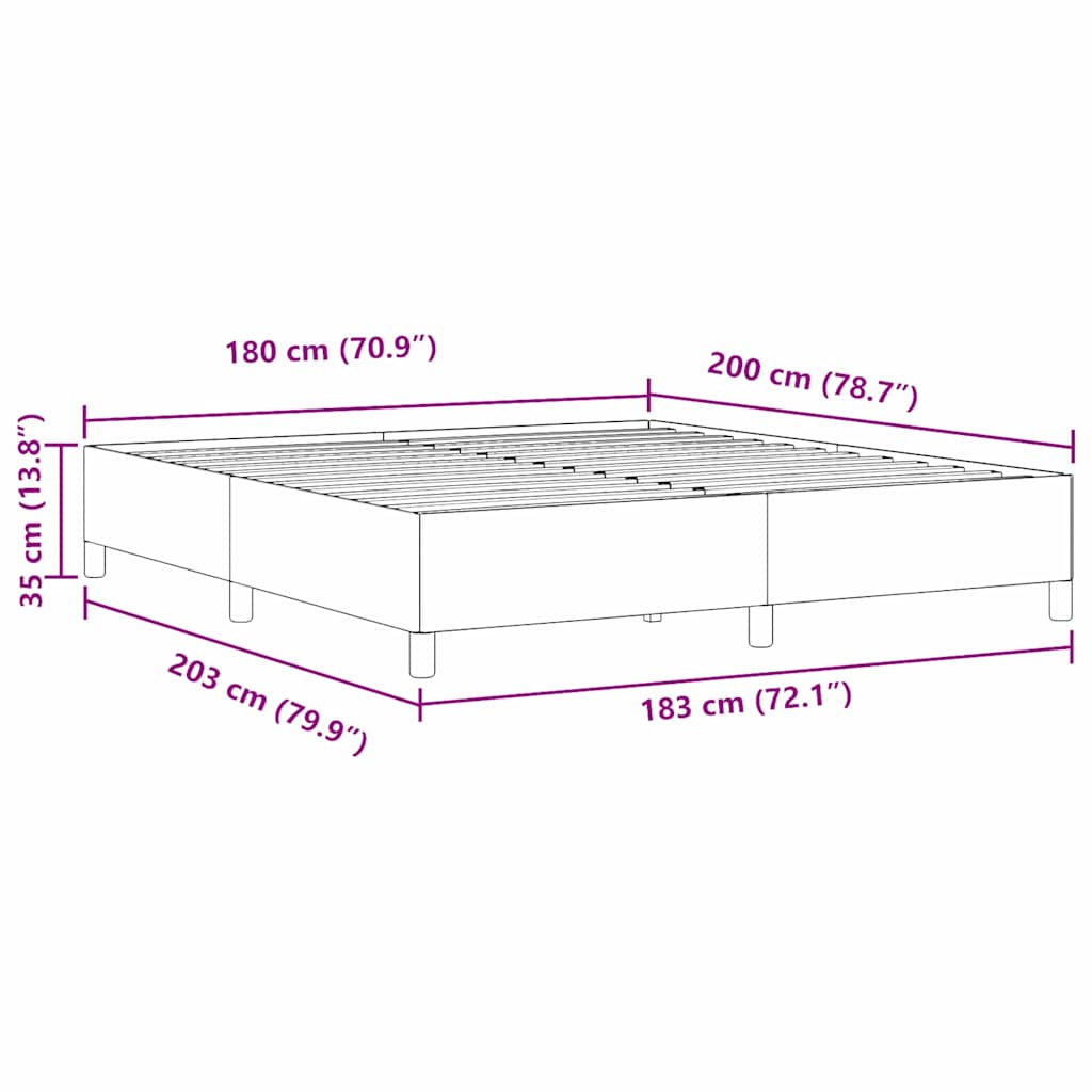 Sengestel Lysegrå 180 200 Cm Corduroy Stof - Billede 8
