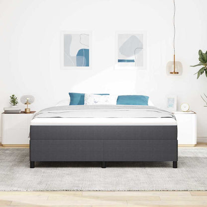 Sengestel Mørkegrå 180 X 200 Cm Corduroy Stof - Billede 4