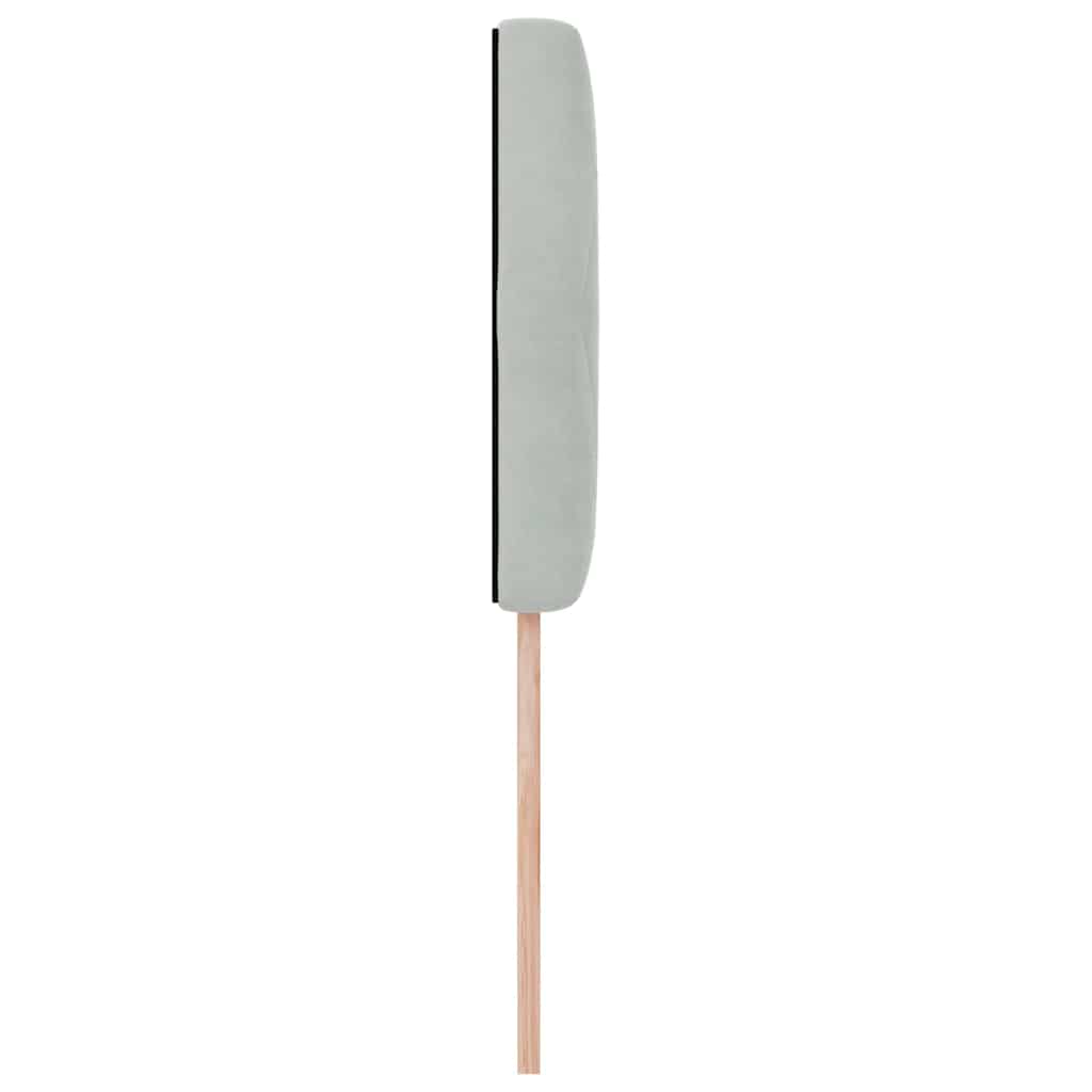 Fløjl Sengegavl Argyle Med Hovedgærde Lysegrå 90 Cm Fløjl - Billede 6