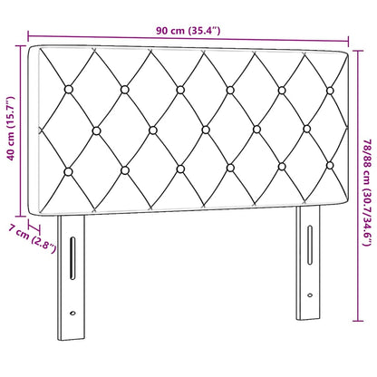 Fløjl Sengegavl Argyle Med Hovedgærde Mørkeblå 90 Cm Fløjl - Billede 8