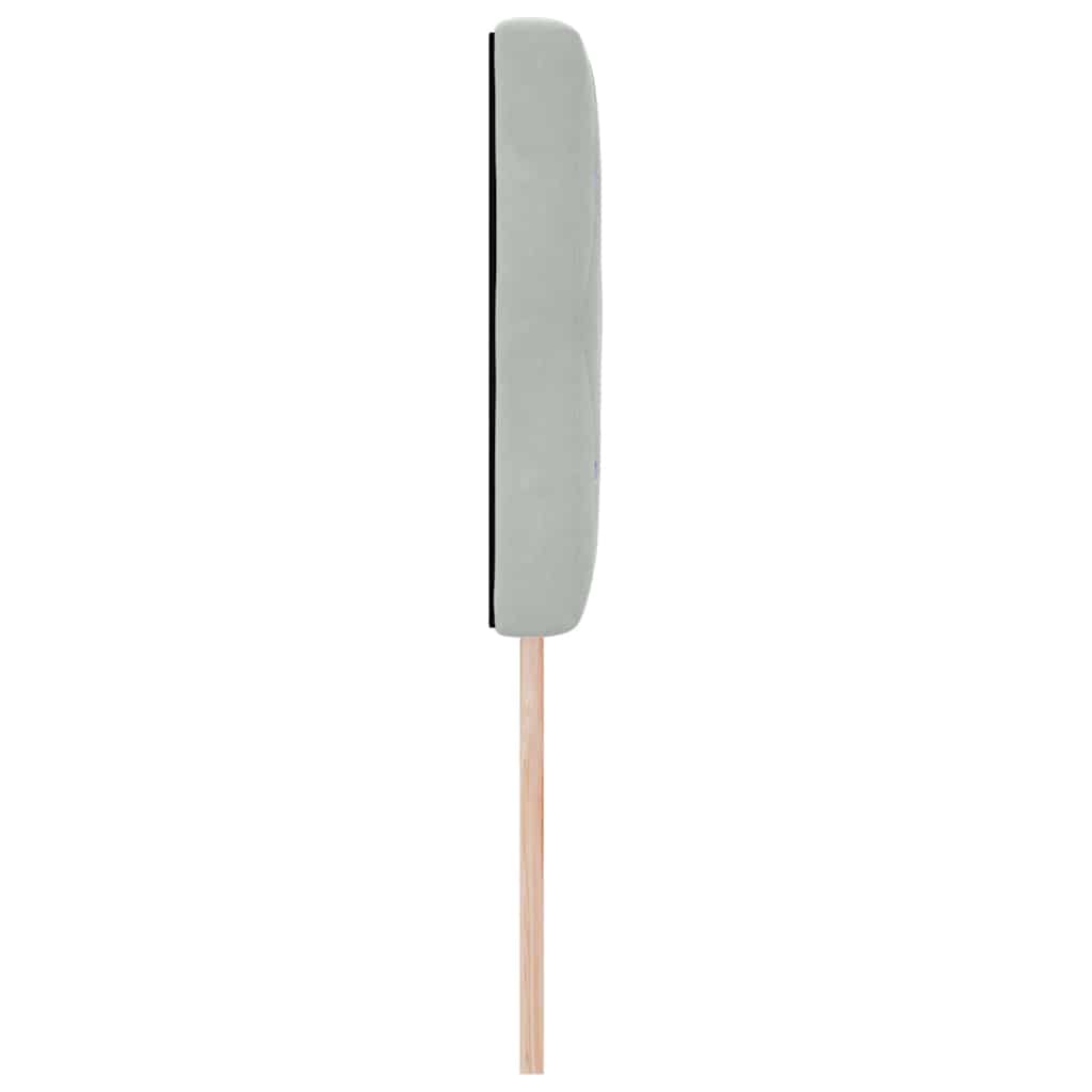 Fløjl Sengegavl Argyle Med Hovedgærde Lysegrå 140 Cm Fløjl - Billede 5