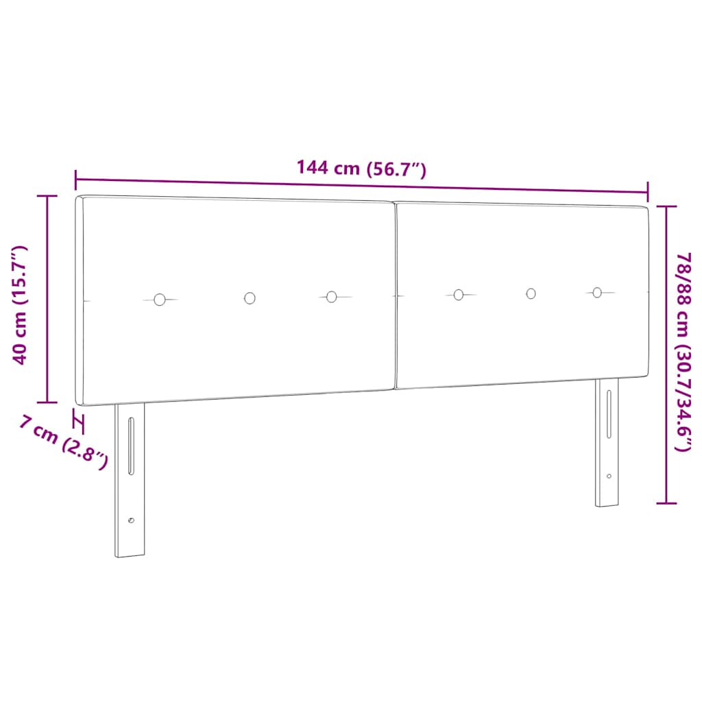Hovedgærde Med Hovedgærde Sort 140 Cm Stof - Billede 7