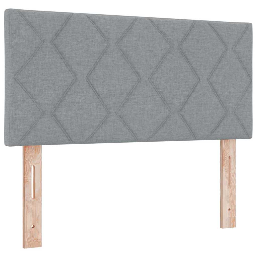 Stofseng Gavl Geometric Med Hovedgærde Lysegrå 90 Cm Stof - Billede 2