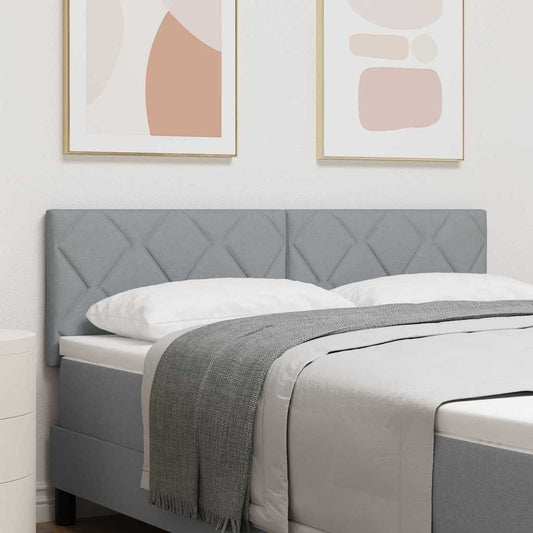 Stofseng Gavl Geometric Med Hovedgærde Lysegrå 144 Cm Stof - Hovedbillede