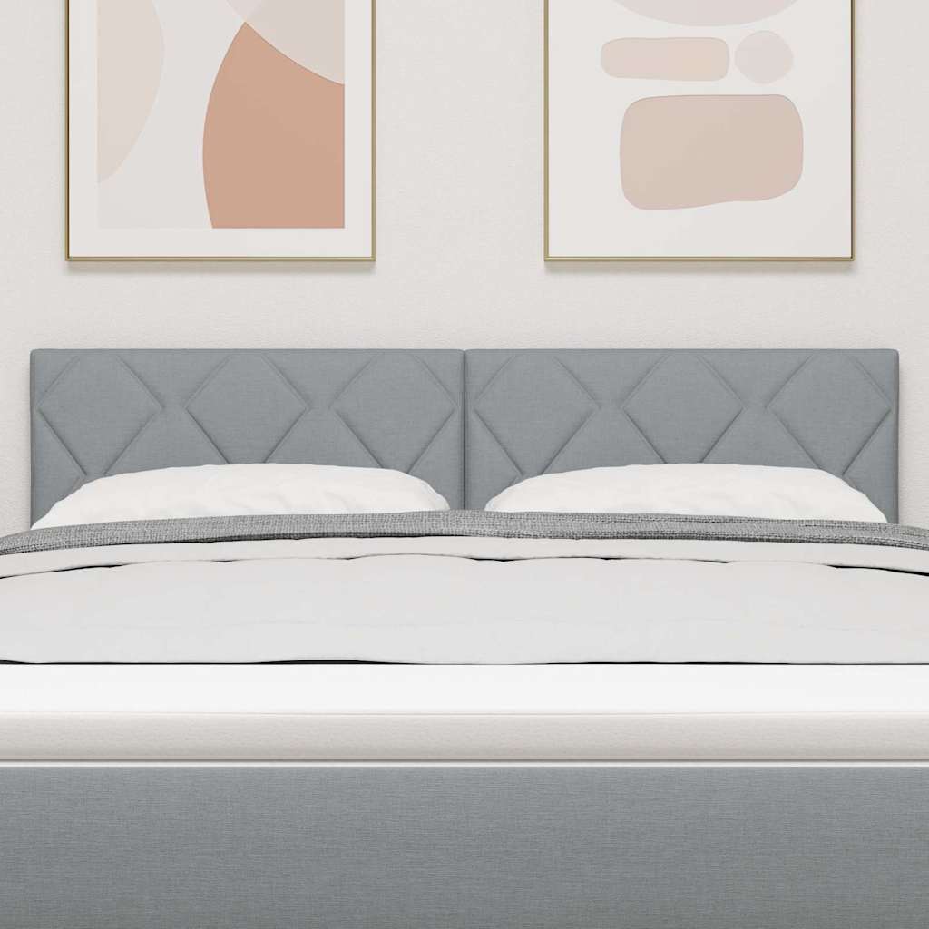 Stofseng Gavl Geometric Med Hovedgærde Lysegrå 144 Cm Stof - Billede 3
