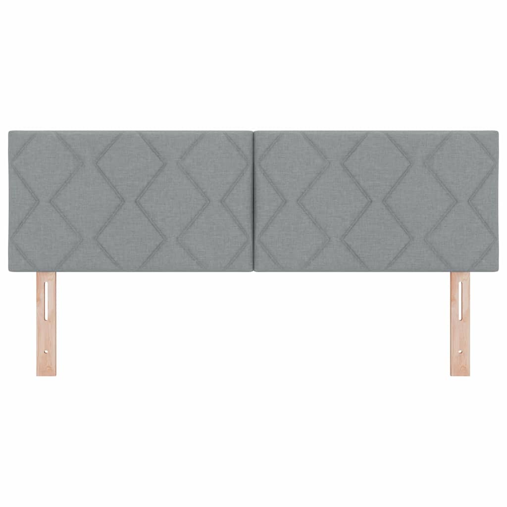 Stofseng Gavl Geometric Med Hovedgærde Lysegrå 144 Cm Stof - Billede 4
