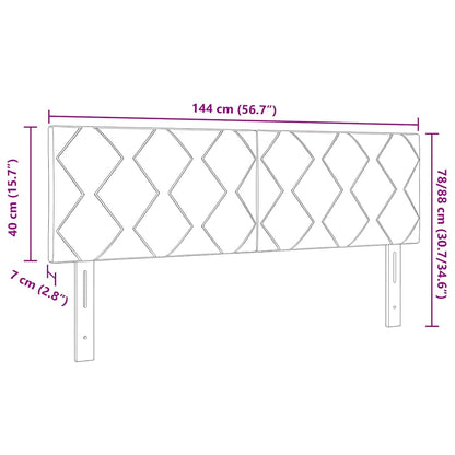 Stofseng Gavl Geometric Med Hovedgærde Lysegrå 144 Cm Stof - Billede 7