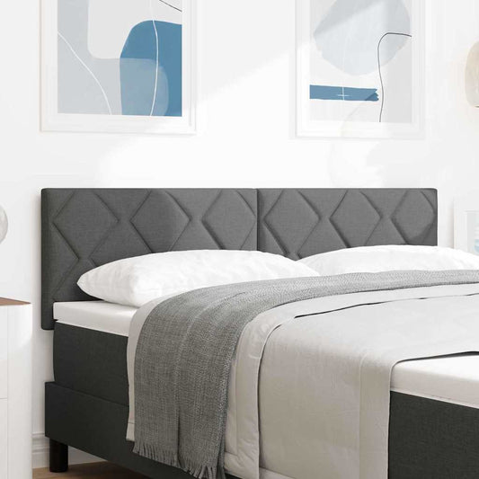 Stofseng Gavl Geometric Med Hovedgærde Mørkegrå 144 Cm Stof - Hovedbillede