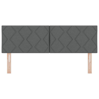 Stofseng Gavl Geometric Med Hovedgærde Mørkegrå 144 Cm Stof - Billede 5