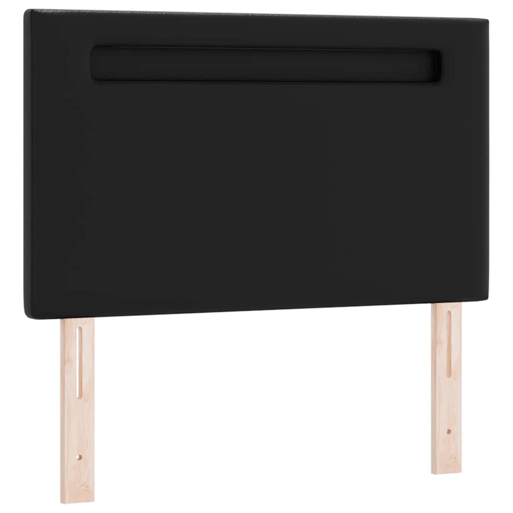 Hovedgærde Vægmonteret Med Hovedgærde Sort 90 Cm Pvc - Billede 2
