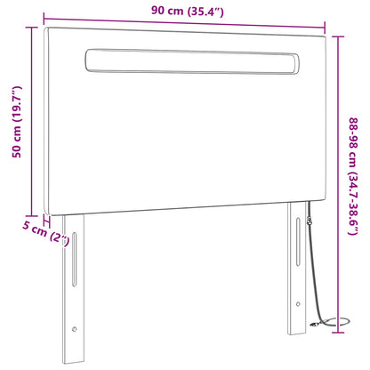LED Sengegavl Faux Læder - Billede 10
