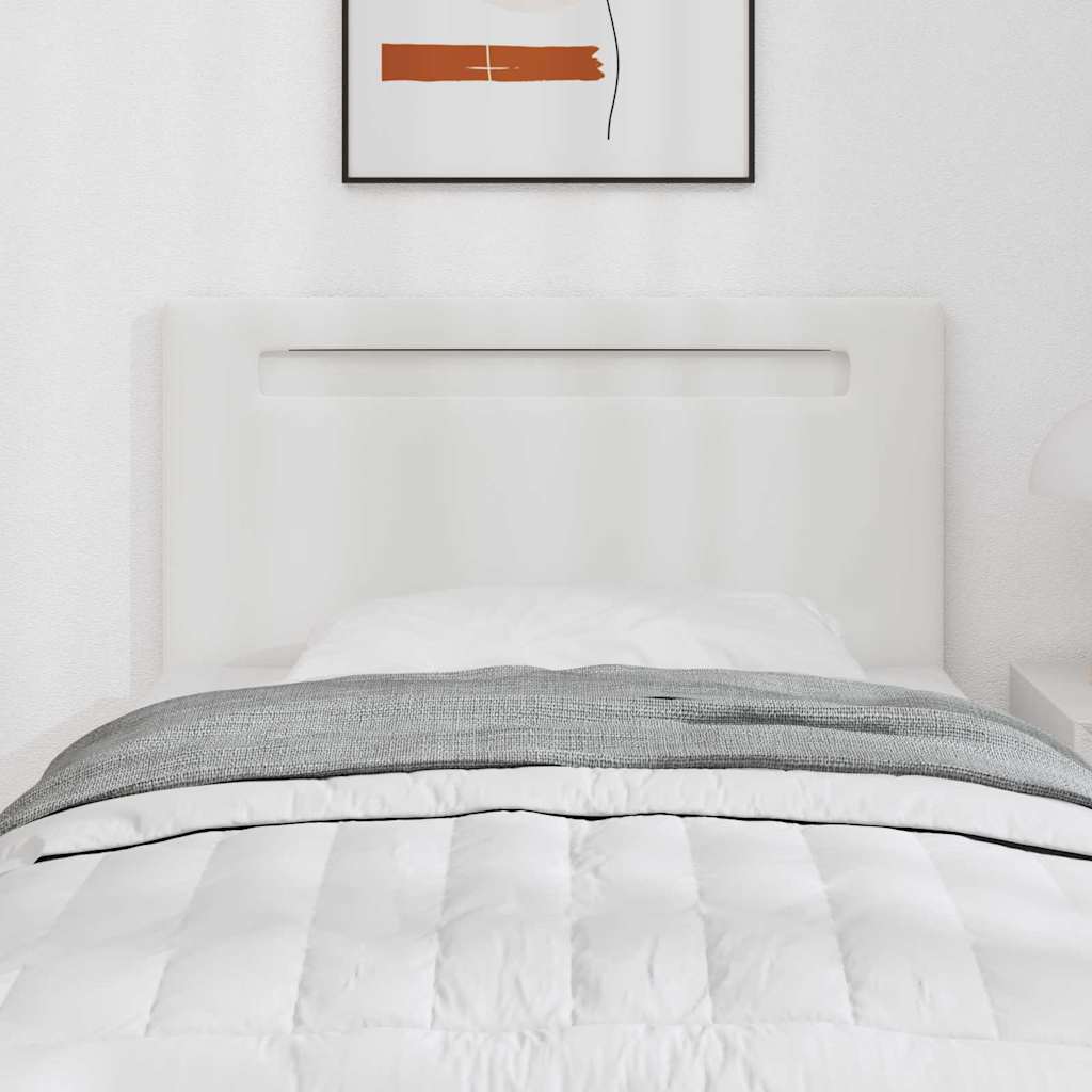 Hovedgærde Vægmonteret Med Hovedgærde Hvid 90 Cm Pvc - Billede 3