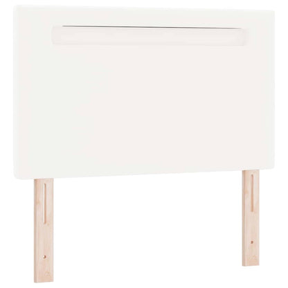 Hovedgærde Vægmonteret Med Hovedgærde Hvid 90 Cm Pvc - Billede 2
