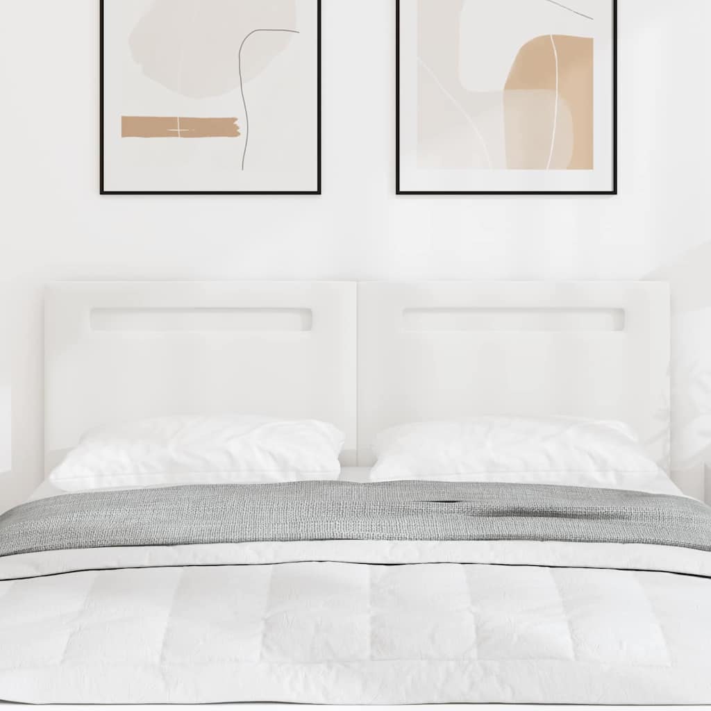 Hovedgærde Vægmonteret Med Hovedgærde Hvid 160 Cm Pvc - Billede 3