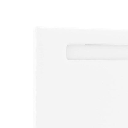 Hovedgærde Vægmonteret Med Hovedgærde Hvid 200 Cm Pvc - Billede 6