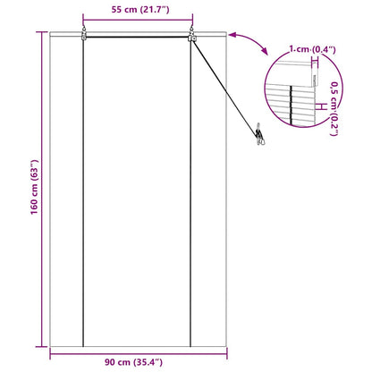 Rullegardin Natur 90 X 160 Cm Bambus - Billede 15