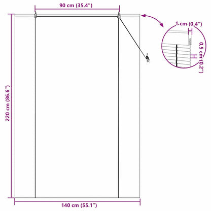 Rullegardin Natur 140 X 220 Cm Bambus - Billede 15