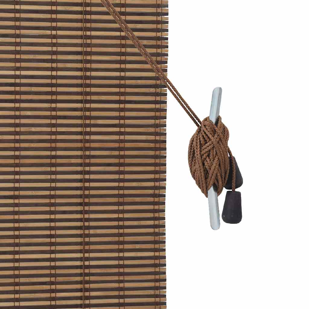Rullegardin Med Gardiner 120 X 220 Cm Bambus - Billede 6