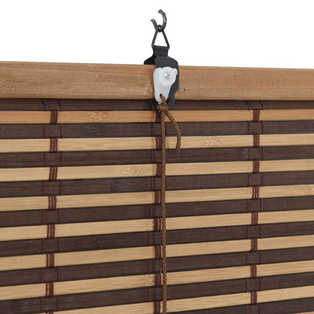Rullegardin Med Gardiner 120 X 220 Cm Bambus - Billede 8