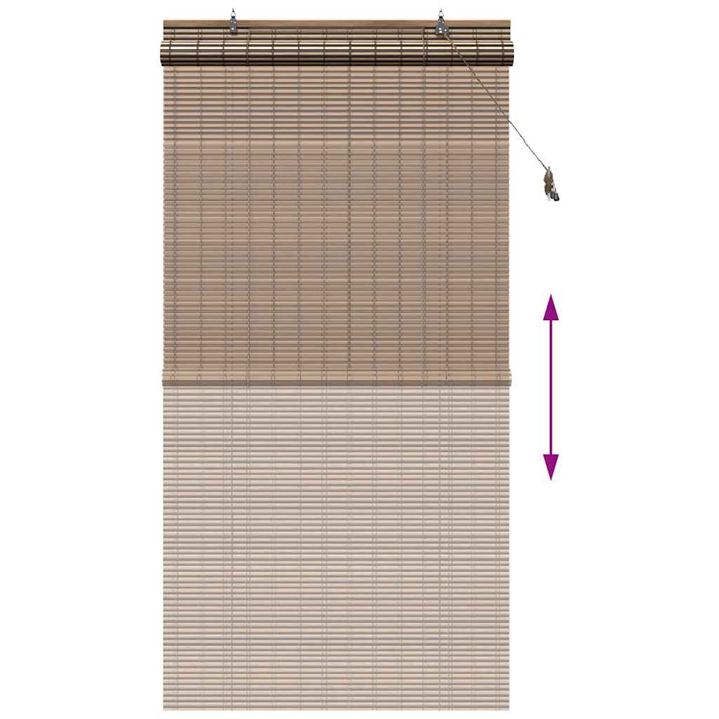 Rullegardin Med Gardiner 120 X 220 Cm Bambus - Billede 13