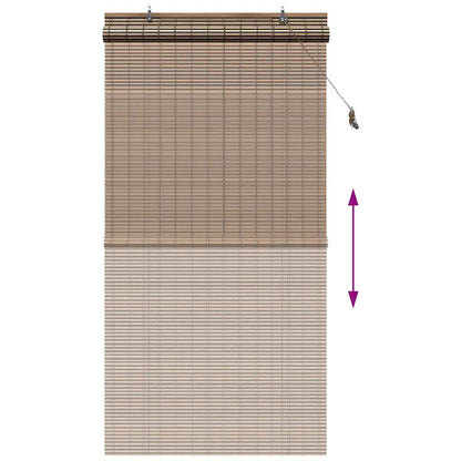 Rullegardin Med Gardiner 120 X 220 Cm Bambus - Billede 13