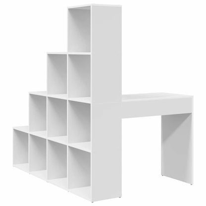Hjørneskrivebord Hvid 101,5 X 149,5 X 149,5 Cm Konstrueret Træ - Billede 7