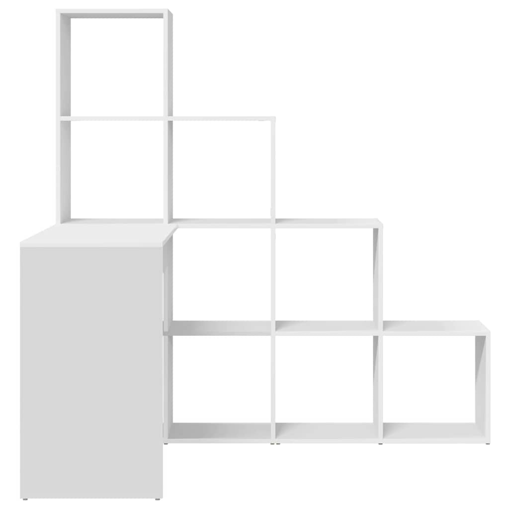 Hjørneskrivebord Hvid 101,5 X 149,5 X 149,5 Cm Konstrueret Træ - Billede 6