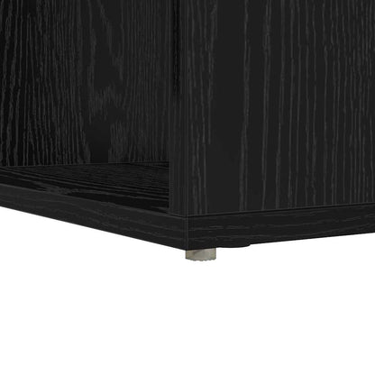 Hjørneskrivebord Med Hylde Sort Eg 101,5 X 149,5 X 149,5 Cm - Billede 8