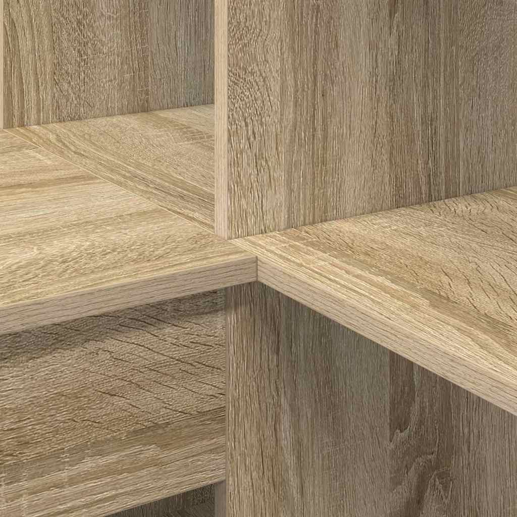 Hjørneskrivebord Med Hylde Sonoma-eg 101,5 X 149,5 X 149,5 Cm - Billede 9