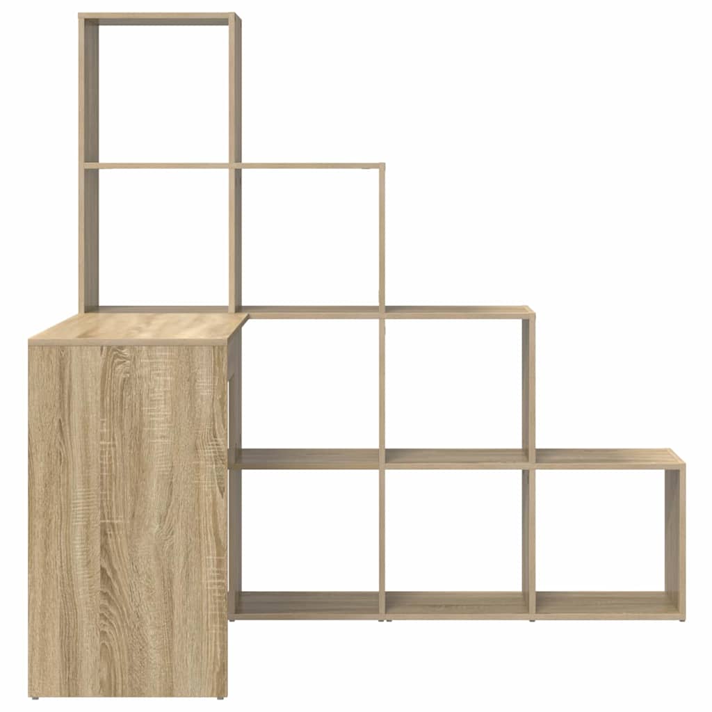 Hjørneskrivebord Med Hylde Sonoma-eg 101,5 X 149,5 X 149,5 Cm - Billede 6