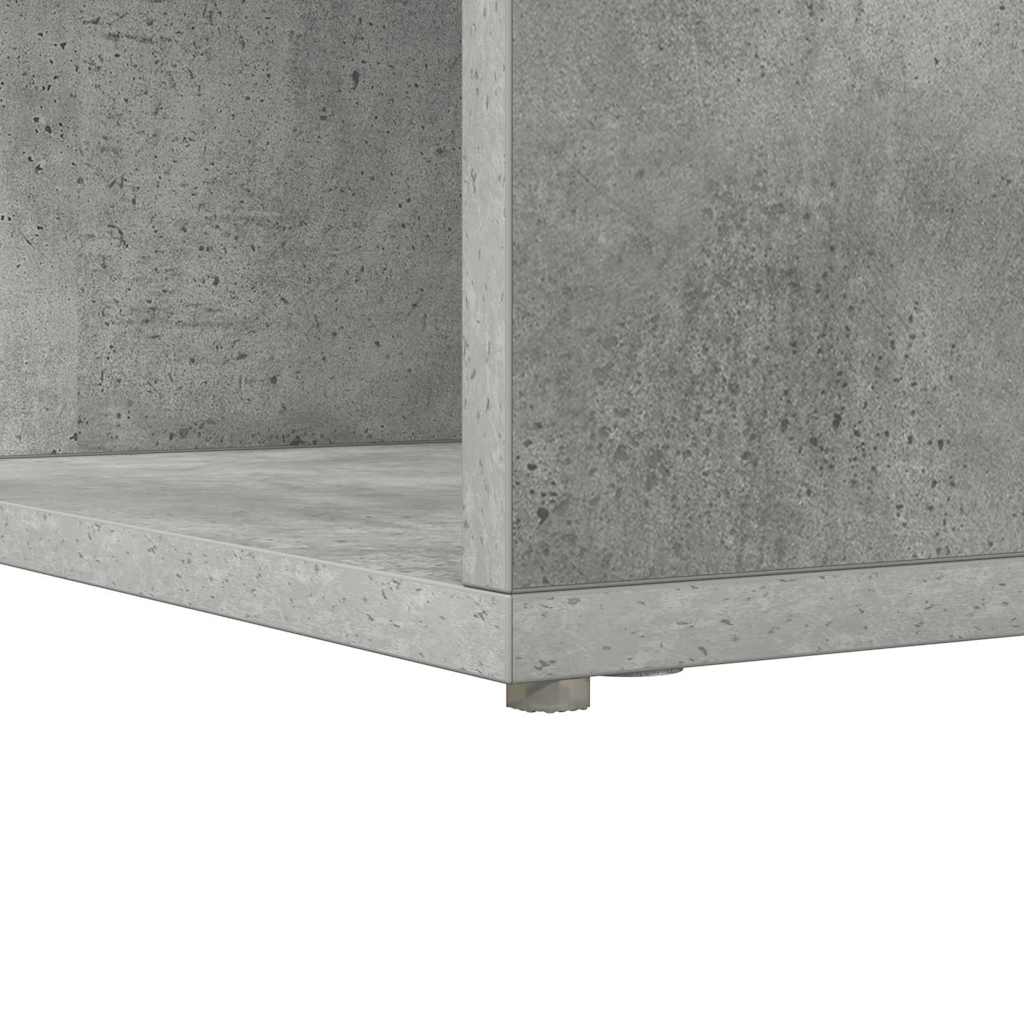 Hjørneskrivebord Med Hylde Betongrå 101,5 X 149,5 X 149,5 Cm - Billede 8