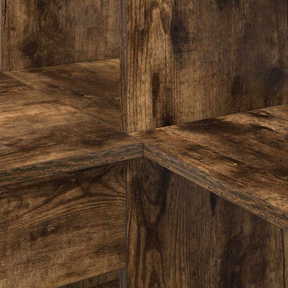 Hjørneskrivebord Med Hylde Røget Eg 101,5 X 149,5 X 149,5 Cm - Billede 9