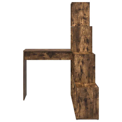 Hjørneskrivebord Med Hylde Røget Eg 101,5 X 149,5 X 149,5 Cm - Billede 5