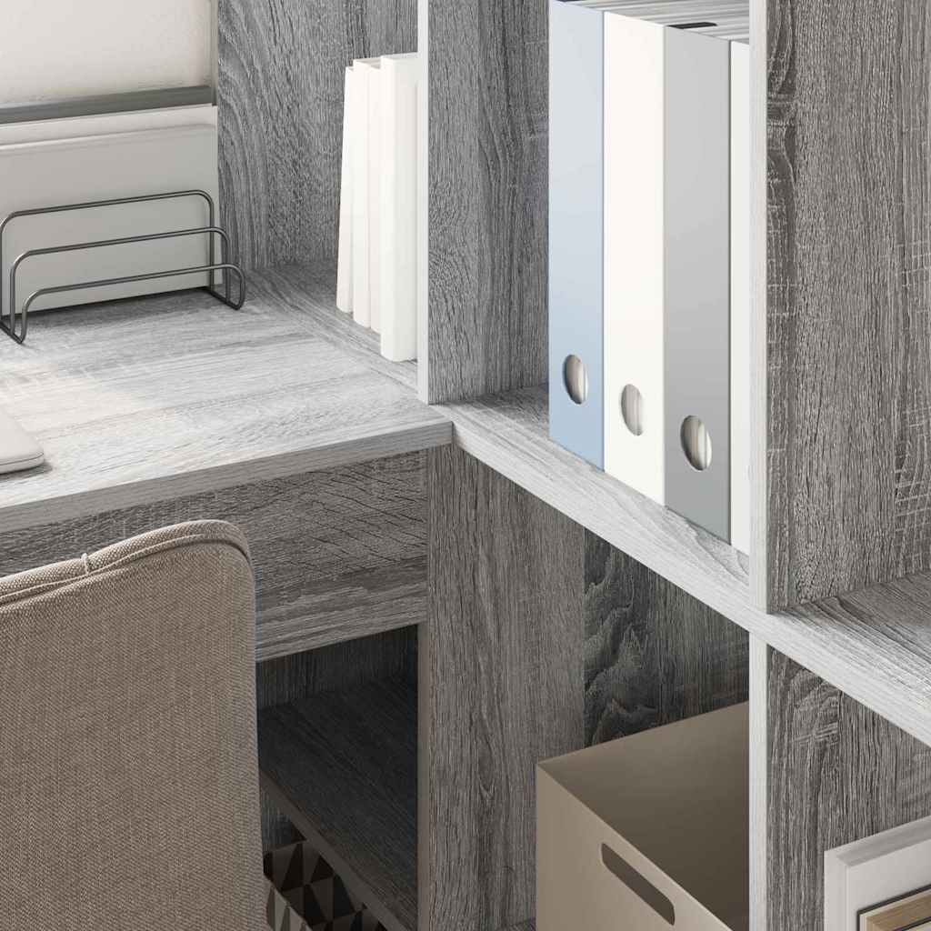 Hjørneskrivebord Grå Sonoma-eg 101,5 X 149,5 X 149,5 Cm - Billede 4