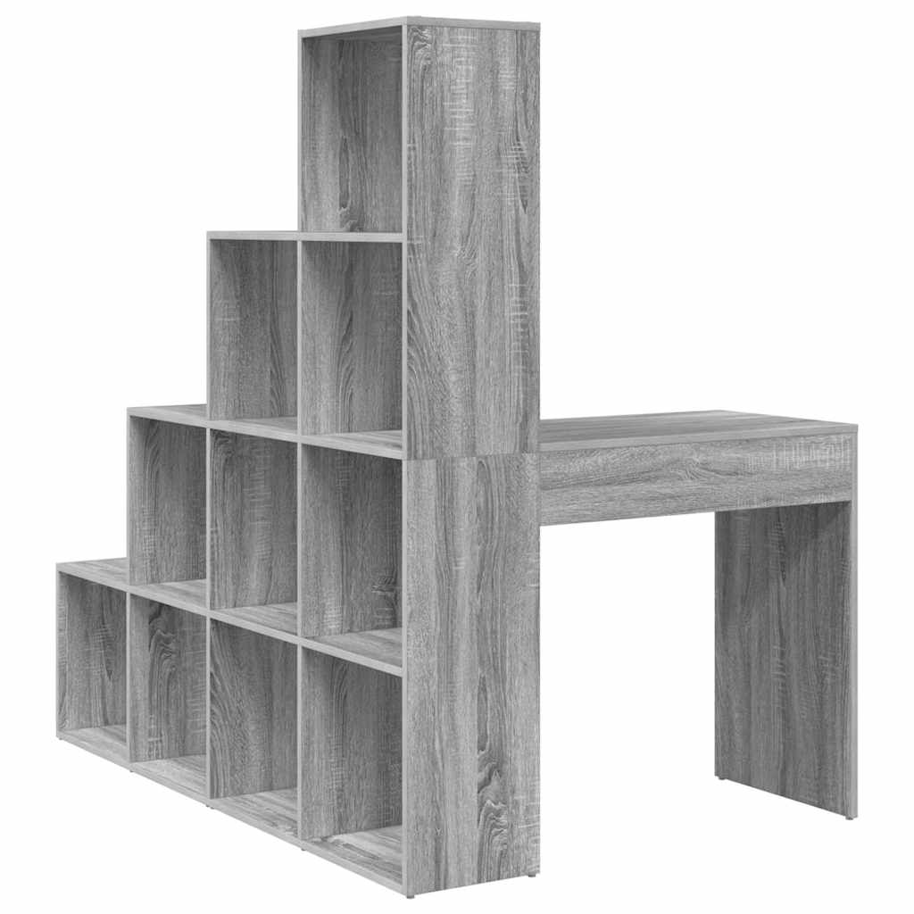 Hjørneskrivebord Grå Sonoma-eg 101,5 X 149,5 X 149,5 Cm - Billede 7