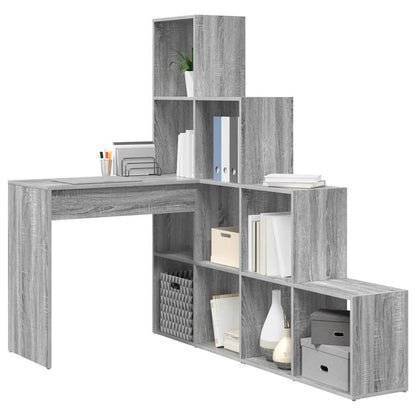 Hjørneskrivebord Grå Sonoma-eg 101,5 X 149,5 X 149,5 Cm - Billede 3