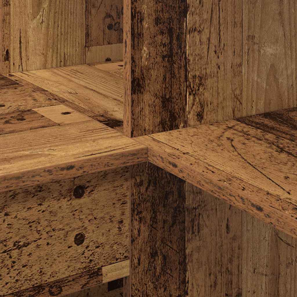 Hjørneskrivebord Med Hylde Gammelt Træ 101,5 X 149,5 X 149,5 Cm - Billede 9