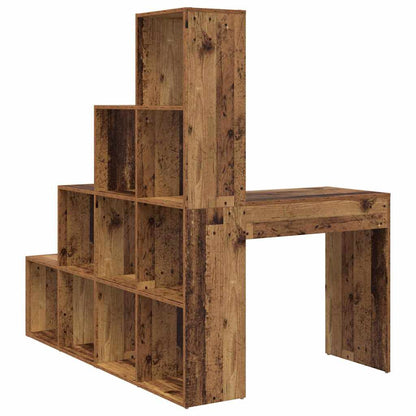 Hjørneskrivebord Med Hylde Gammelt Træ 101,5 X 149,5 X 149,5 Cm - Billede 7